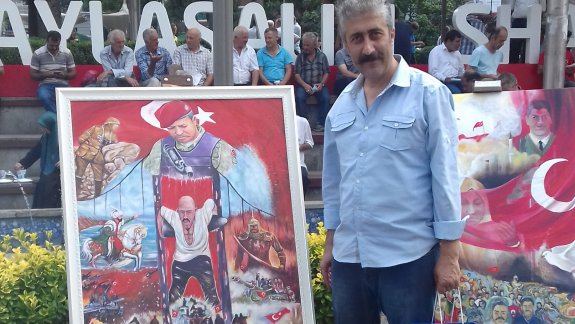  Murat Küçükibrahimoğlu 15 Temmuz resim yarışmasında Türkiye ikincisi
