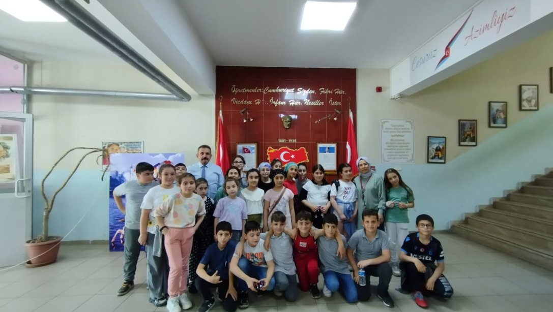 28 Şubat İlkokulu öğrencileri Fatih Sultan Mehmet Ortaokulunu ziyaret etti 
